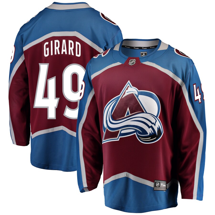 Men's Colorado Avalanche Samuel Girard Fanatics Branded Burgundy Breakaway Player Jersey - Puhuasuan