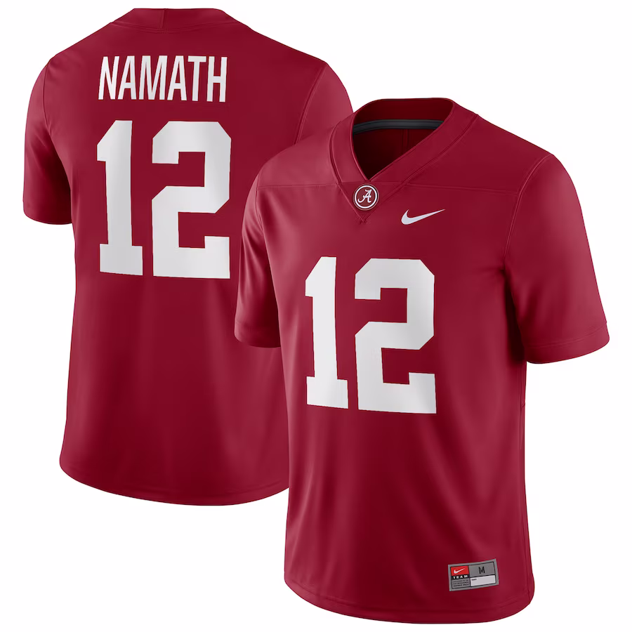 Joe Namath Alabama Crimson Tide Nike Alumni Player Jersey - Crimson - Puhuasuan