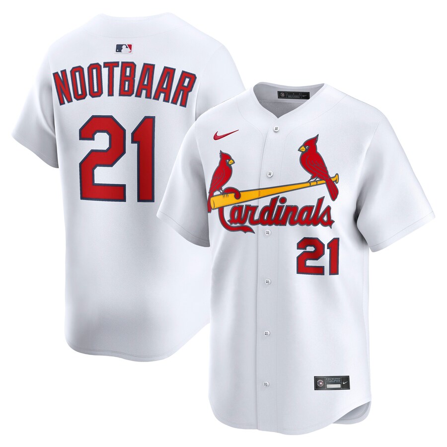 Men's St. Louis Cardinals Lars Nootbaar Nike White Alternate Limited Player Jersey - Puhuasuan