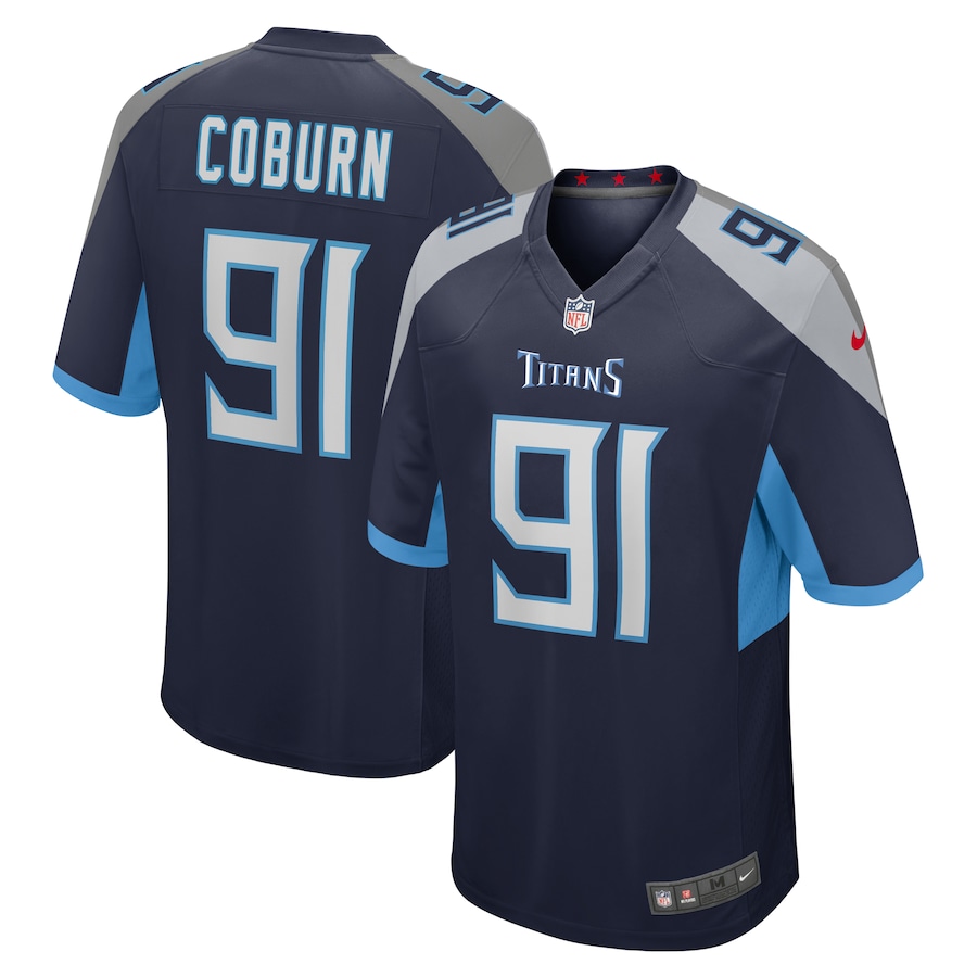 Men's Tennessee Titans Keondre Coburn Nike Navy Game Jersey - Puhuasuan