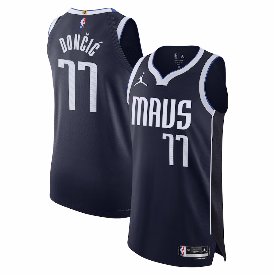 Men's Dallas Mavericks Luka Don?i? Jordan Brand Navy Authentic Player Jersey - Statement Edition - Puhuasuan