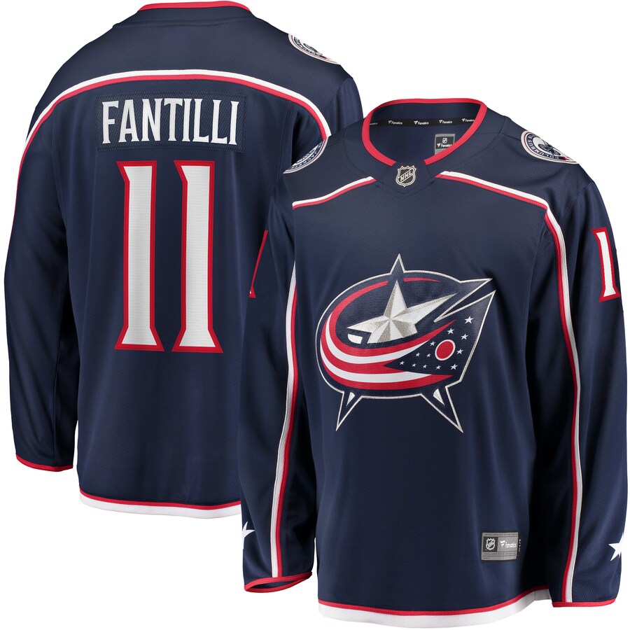 Men's Columbus Blue Jackets Adam Fantilli Fanatics Branded Navy Home Breakaway Player Jersey - Puhuasuan