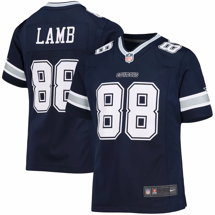 Girls Youth Dallas Cowboys CeeDee Lamb Nike Navy Game Jersey - Puhuasuan