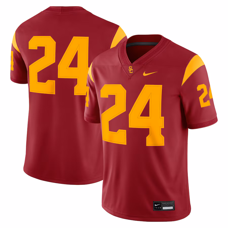 Men's Nike #24 Cardinal USC Trojans Game Jersey - Puhuasuan