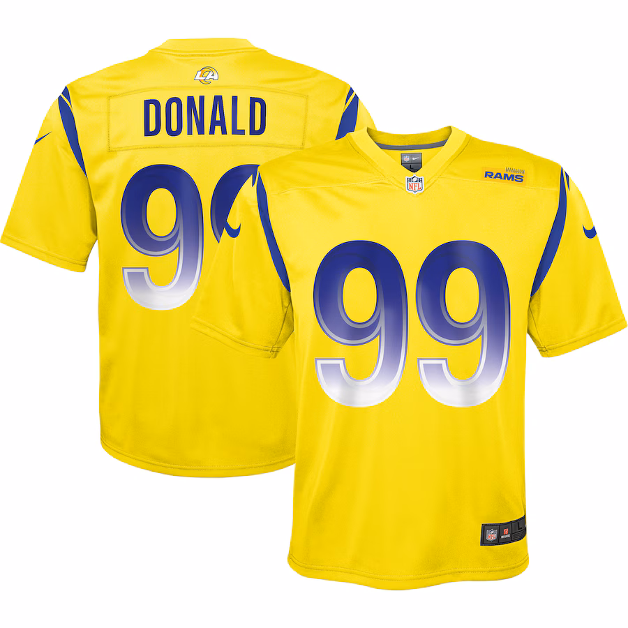Youth Los Angeles Rams Aaron Donald Nike Gold Inverted Game Jersey - Puhuasuan