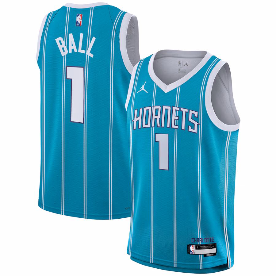 Youth Charlotte Hornets LaMelo Ball Nike Teal Swingman Jersey - Icon Edition - Puhuasuan