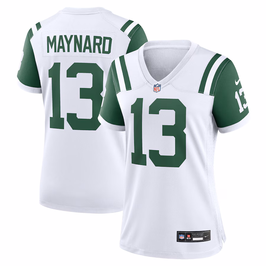 Women's New York Jets Don Maynard Nike White Classic Alternate Retired Player Game Jersey - Puhuasuan