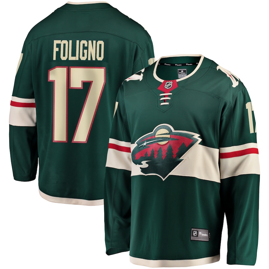 Men's Minnesota Wild Marcus Foligno Fanatics Green Breakaway Jersey - Puhuasuan