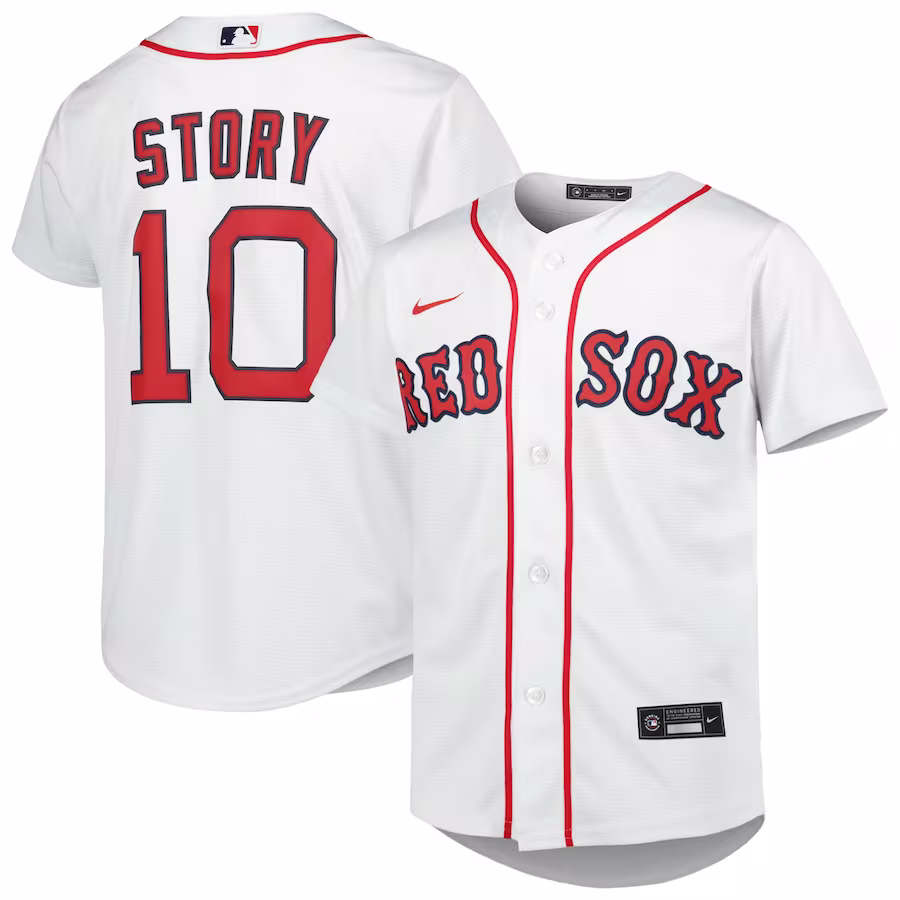 Youth Boston Red Sox Trevor Story Nike White Alternate Replica Player Jersey - Puhuasuan
