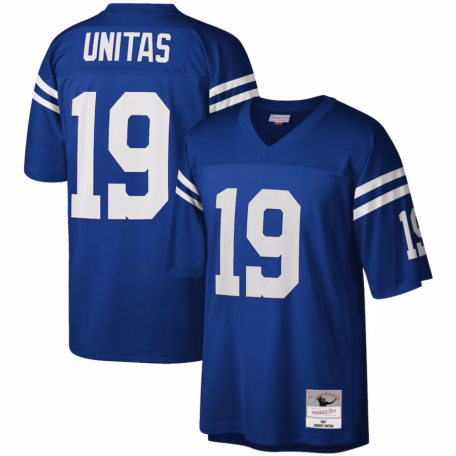 Men's Baltimore Colts Johnny Unitas Mitchell & Ness Royal Legacy Replica Jersey - Puhuasuan