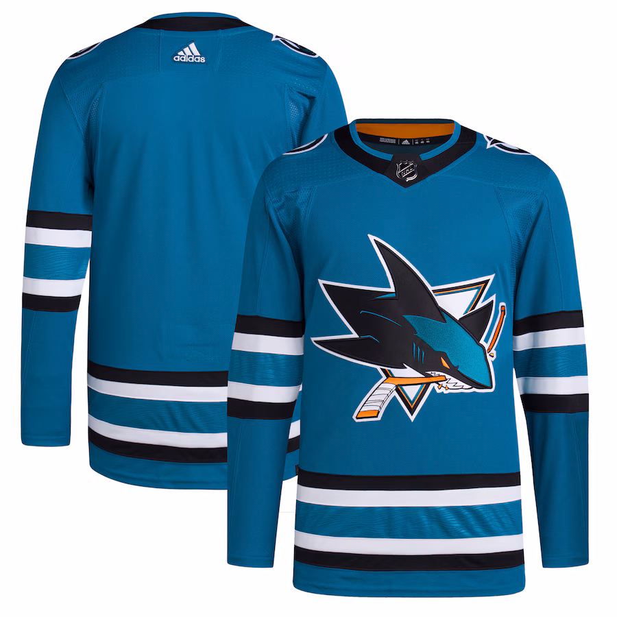 Men's San Jose Sharks adidas Teal Home Primegreen Authentic Jersey - Puhuasuan