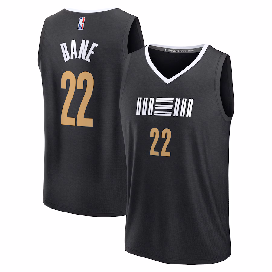 Men's Memphis Grizzlies Desmond Bane Fanatics Black Fast Break Jersey - City Edition - Puhuasuan