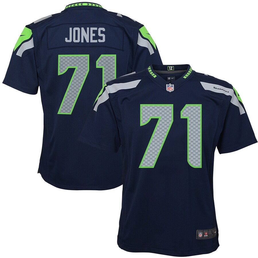 Youth Seattle Seahawks Walter Jones Nike Navy Blue Retired Game Jersey - Puhuasuan