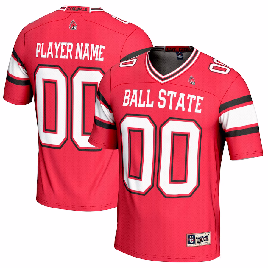 Ball State Cardinals GameDay Greats Youth NIL Pick-A-Player Football Jersey - Cardinal - Puhuasuan