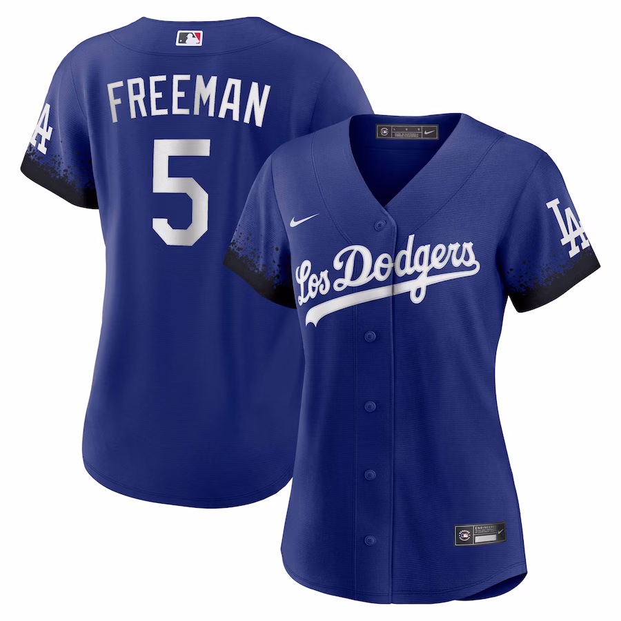 Women's Los Angeles Dodgers Freddie Freeman Nike Royal City Connect Replica Player Jersey - Puhuasuan