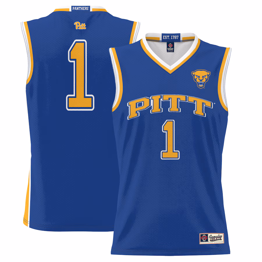 Youth GameDay Greats #1 Royal Pitt Panthers Lightweight Basketball Jersey - Puhuasuan