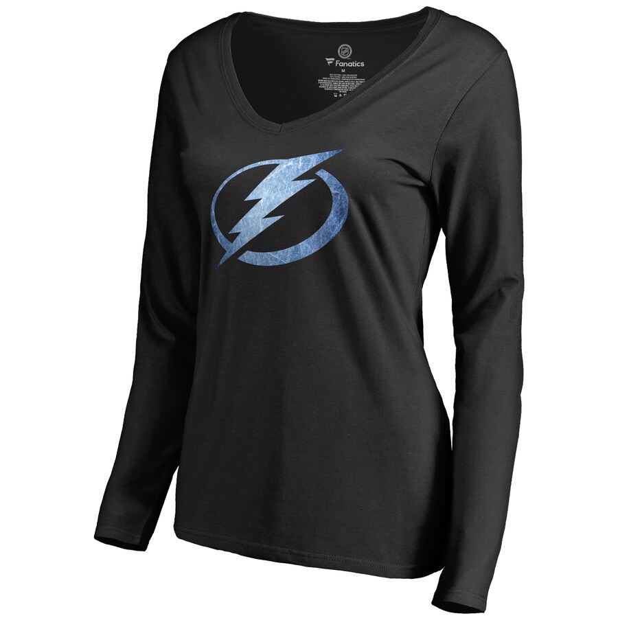 Women's Tampa Bay Lightning Black Pond Hockey Long Sleeve T-Shirt - Puhuasuan