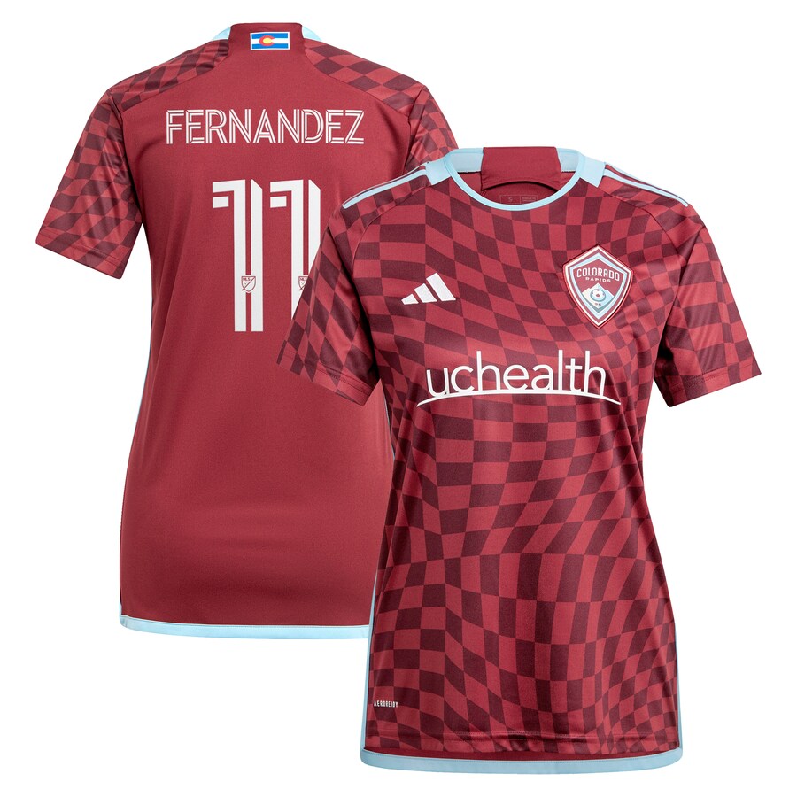 Women's Colorado Rapids Omir Fernandez adidas Burgundy 2024 One Flag Kit Replica Player Jersey - Puhuasuan