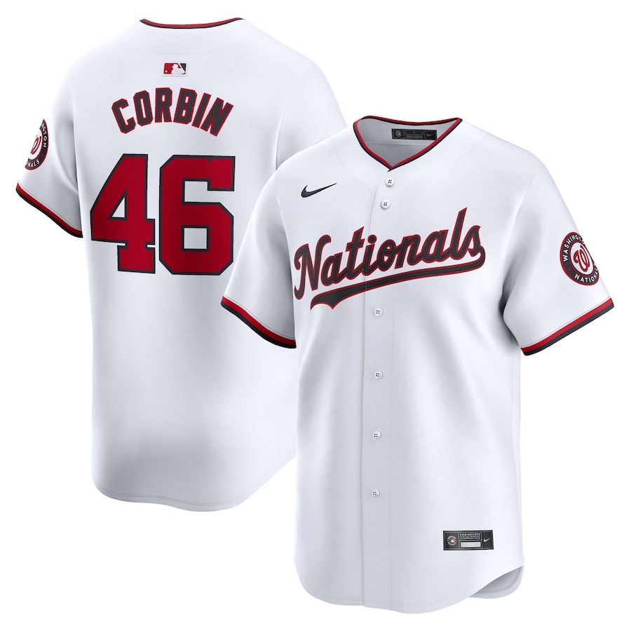 Men's Washington Nationals Patrick Corbin Nike White Home Limited Player Jersey - Puhuasuan