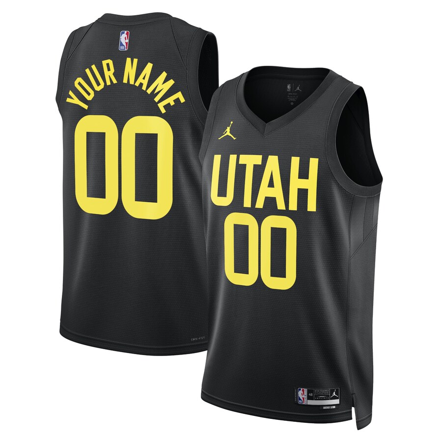 Unisex Utah Jazz Jordan Brand Black 2022/23 Swingman Custom Jersey - Statement Edition - Puhuasuan