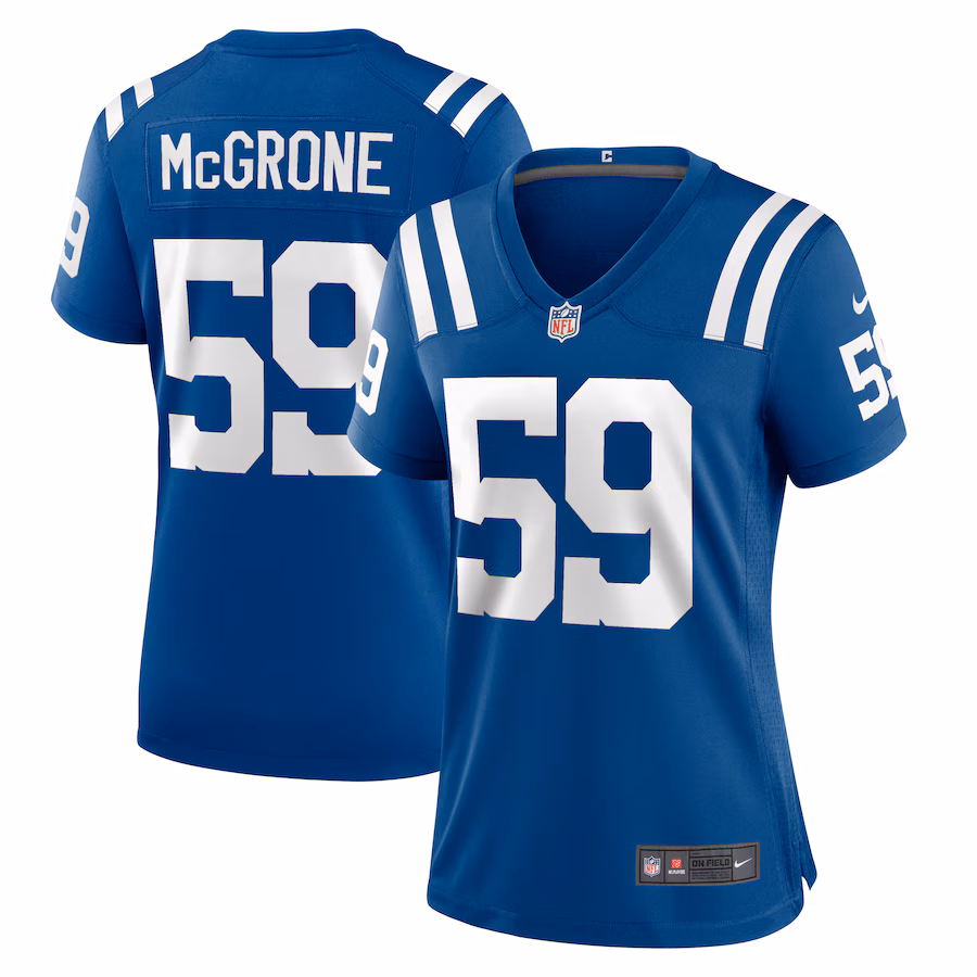 Women's Indianapolis Colts Cameron McGrone Nike  Royal Team Game Jersey - Puhuasuan