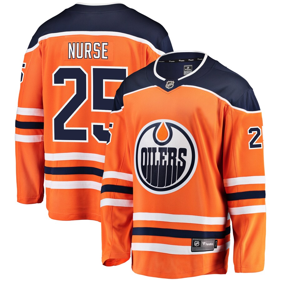 Men's Edmonton Oilers Darnell Nurse Fanatics Branded Orange Breakaway Player Jersey - Puhuasuan