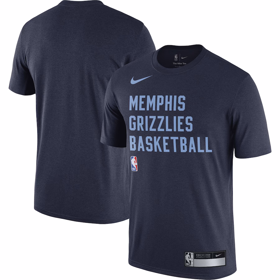 Men's Memphis Grizzlies Nike Navy 2023/24 Sideline Legend Performance Practice T-Shirt - Puhuasuan