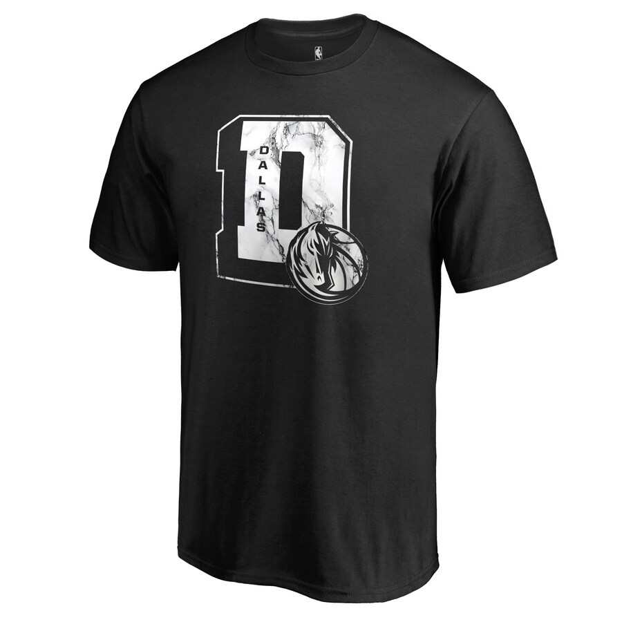 Men's Dallas Mavericks Black Letterman T-Shirt - Puhuasuan