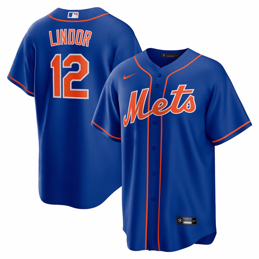 Men's New York Mets Francisco Lindor Nike Royal Alternate Replica Player Jersey - Puhuasuan