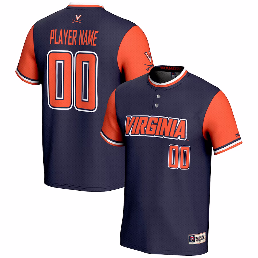 Virginia Cavaliers GameDay Greats Unisex  NIL Pick-A-Player Lightweight Softball Jersey - Navy - Puhuasuan
