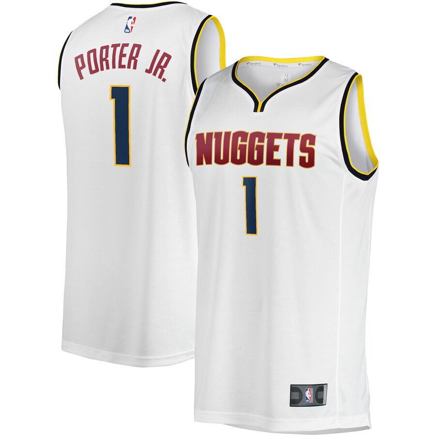 Men's Denver Nuggets Michael Porter Jr. Fanatics White Fast Break Player Jersey - Association Edition - Puhuasuan