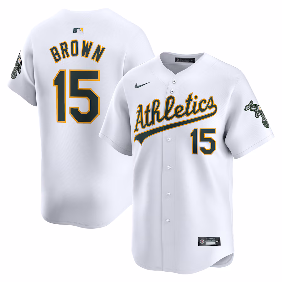Men's Oakland Athletics Seth Brown Nike White Home Limited Player Jersey - Puhuasuan