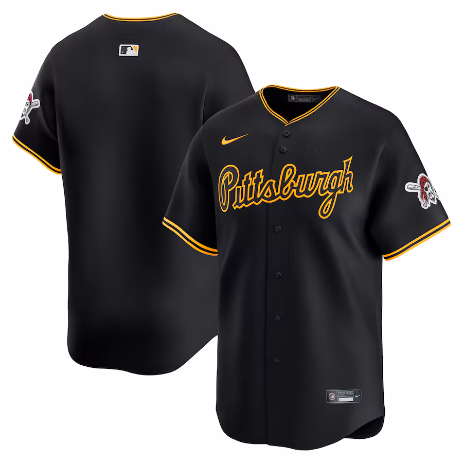 Men's Pittsburgh Pirates  Nike Black  Alternate Limited Jersey - Puhuasuan