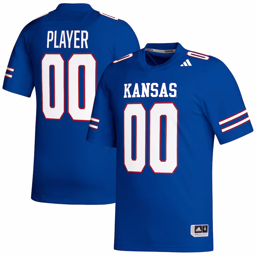 Kansas Jayhawks adidas Pick-A-Player NIL Replica Football Jersey - Royal - Puhuasuan