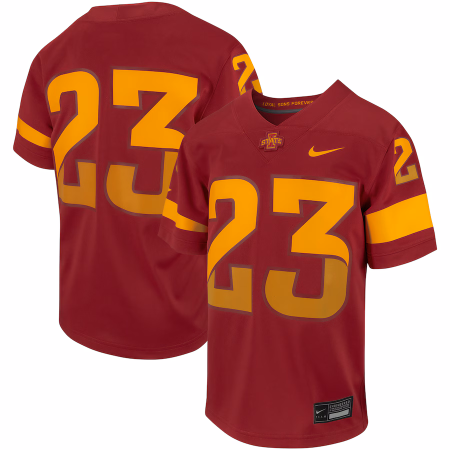 Youth Nike #23 Cardinal Iowa State Cyclones Untouchable Replica Game Jersey - Puhuasuan
