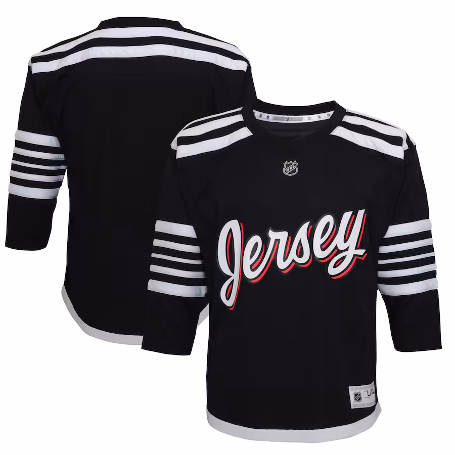 Youth New Jersey Devils Black 2021/22 Alternate Replica Jersey - Puhuasuan