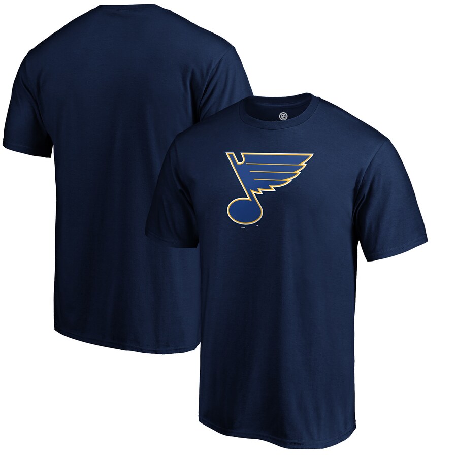 Men's St. Louis Blues Navy Primary Logo T-Shirt - Puhuasuan