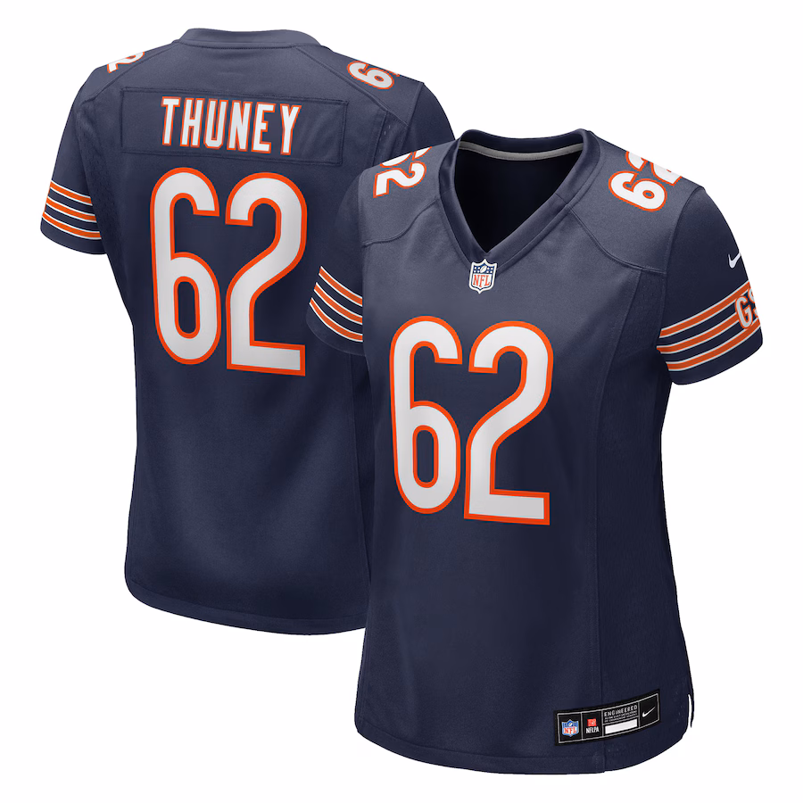 Women's Chicago Bears Joe Thuney Nike Navy Team Game Jersey - Puhuasuan