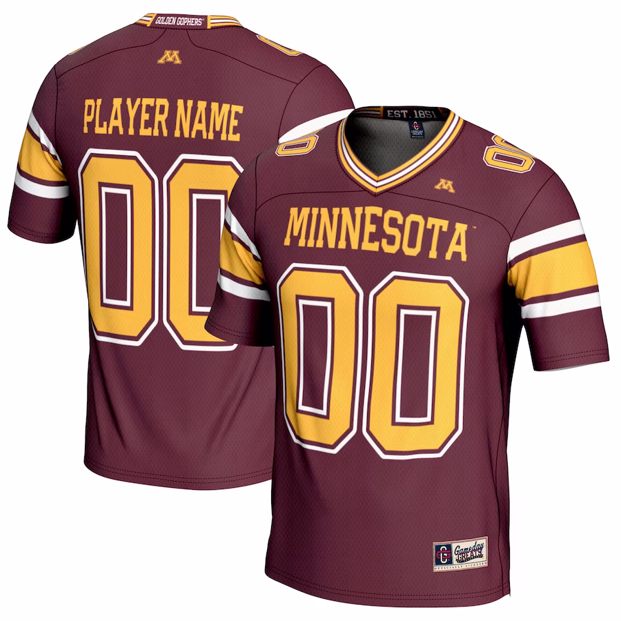 Minnesota Golden Gophers GameDay Greats NIL Pick-A-Player Football Jersey �?Maroon - Puhuasuan