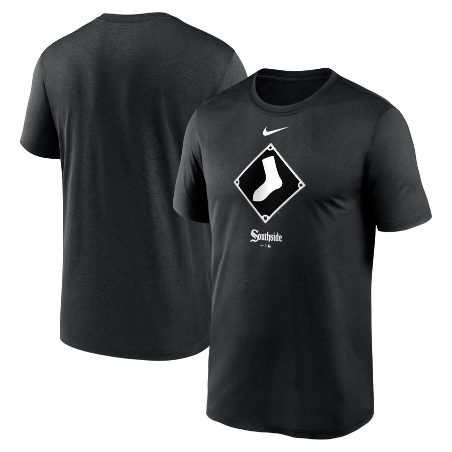 Men's Chicago White Sox Nike Black City Connect Logo T-Shirt - Puhuasuan