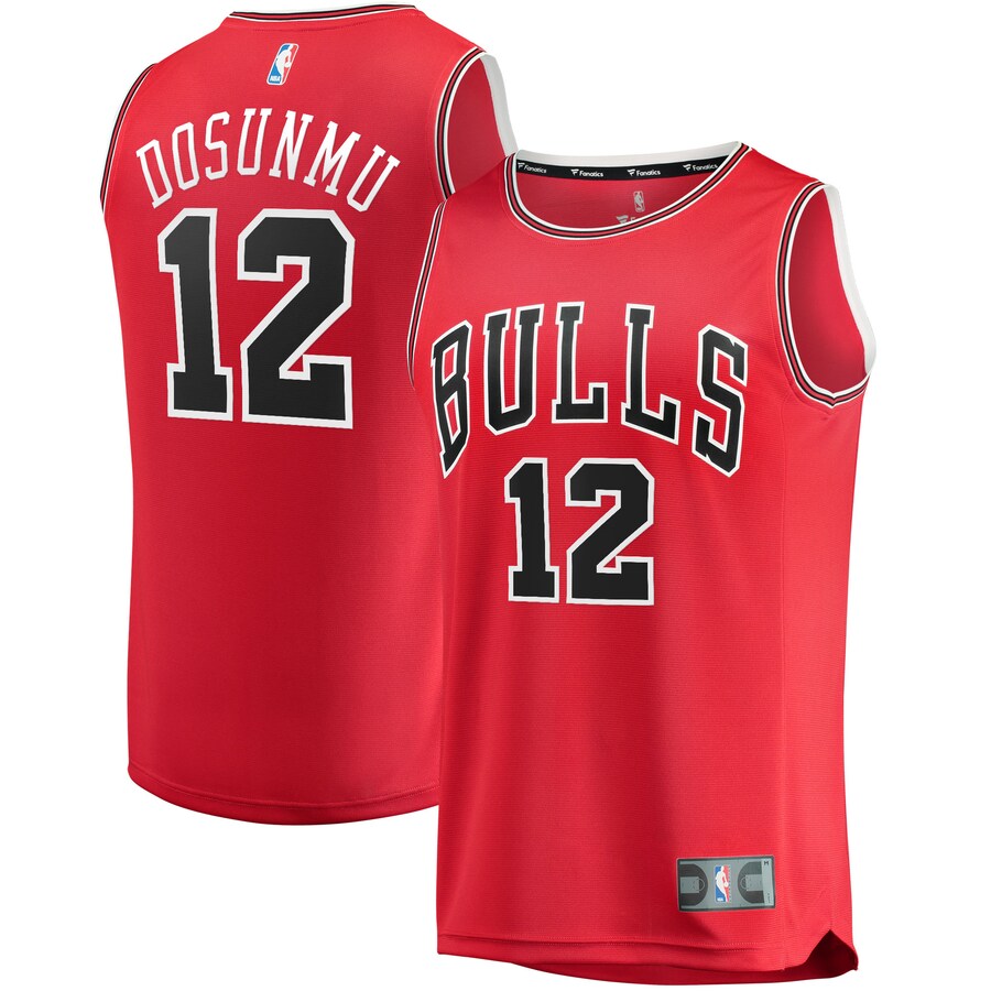 Men's Chicago Bulls Ayo Dosunmu Fanatics Red Fast Break Replica Jersey - Icon Edition - Puhuasuan