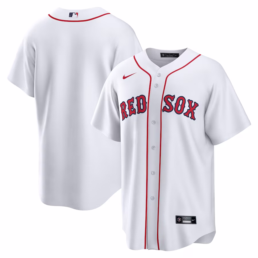 Men's Boston Red Sox Nike White Home Replica Team Jersey - Puhuasuan