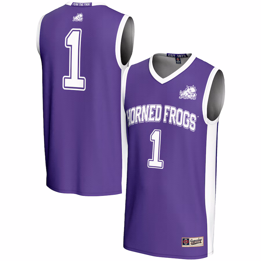 Unisex GameDay Greats #1 Purple TCU Horned Frogs Lightweight Basketball Jersey - Puhuasuan