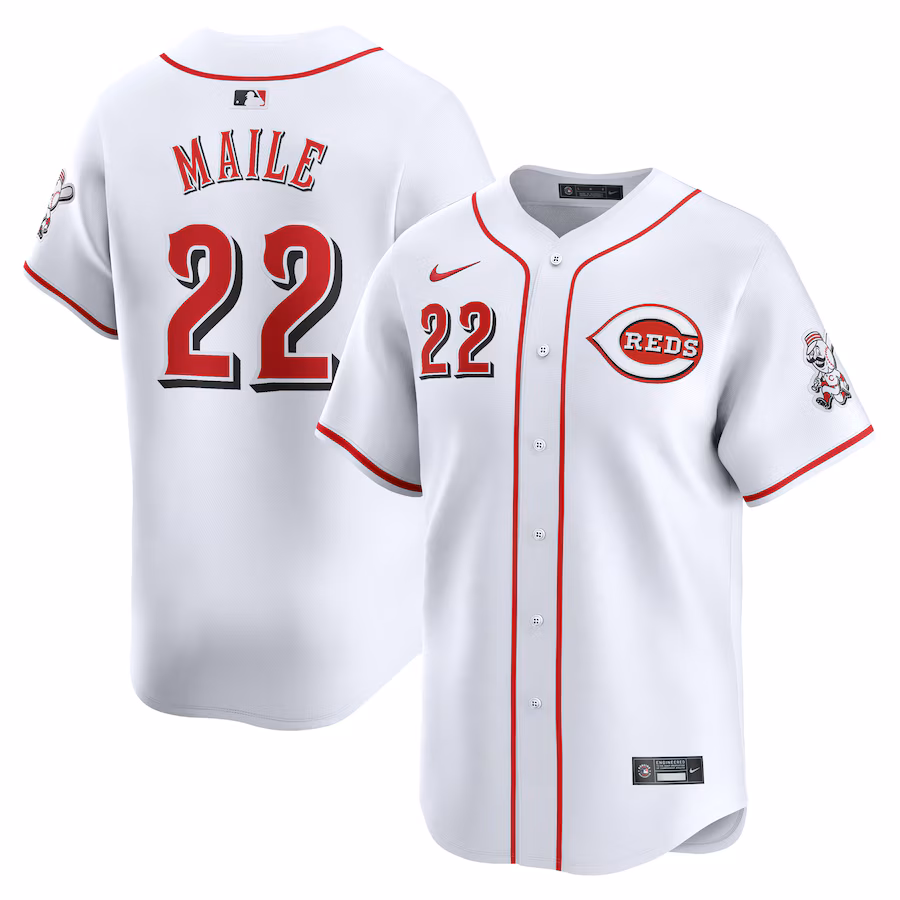 Men's Cincinnati Reds Luke Maile Nike White Home Limited Player Jersey - Puhuasuan