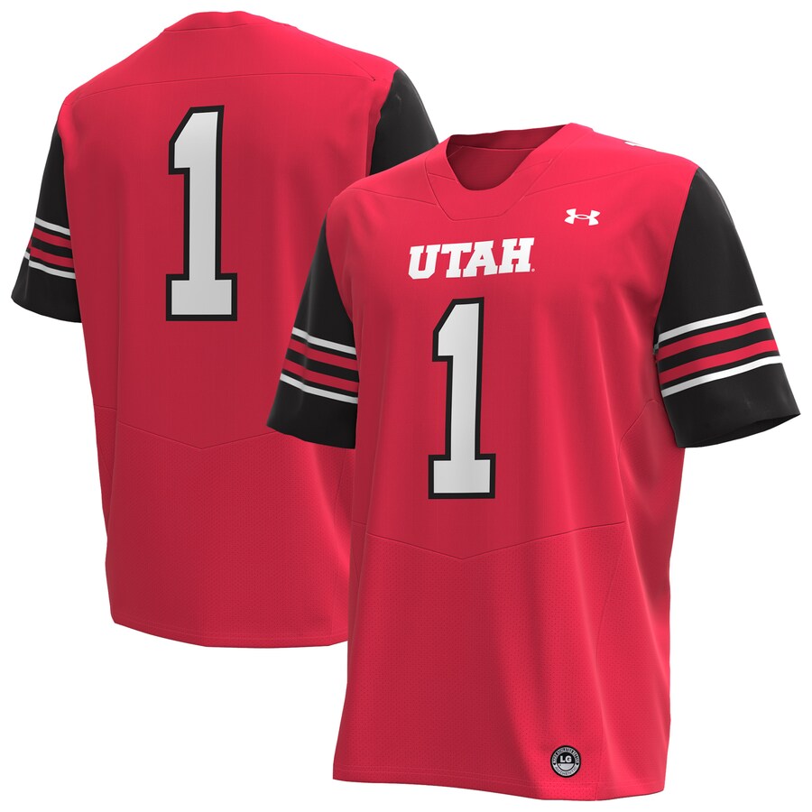 #1 Utah Utes Under Armour Replica Football Jersey - Red - Puhuasuan