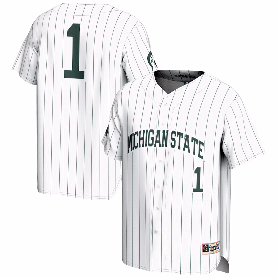 Unisex GameDay Greats #1 White Michigan State Spartans Lightweight Baseball Jersey - Puhuasuan