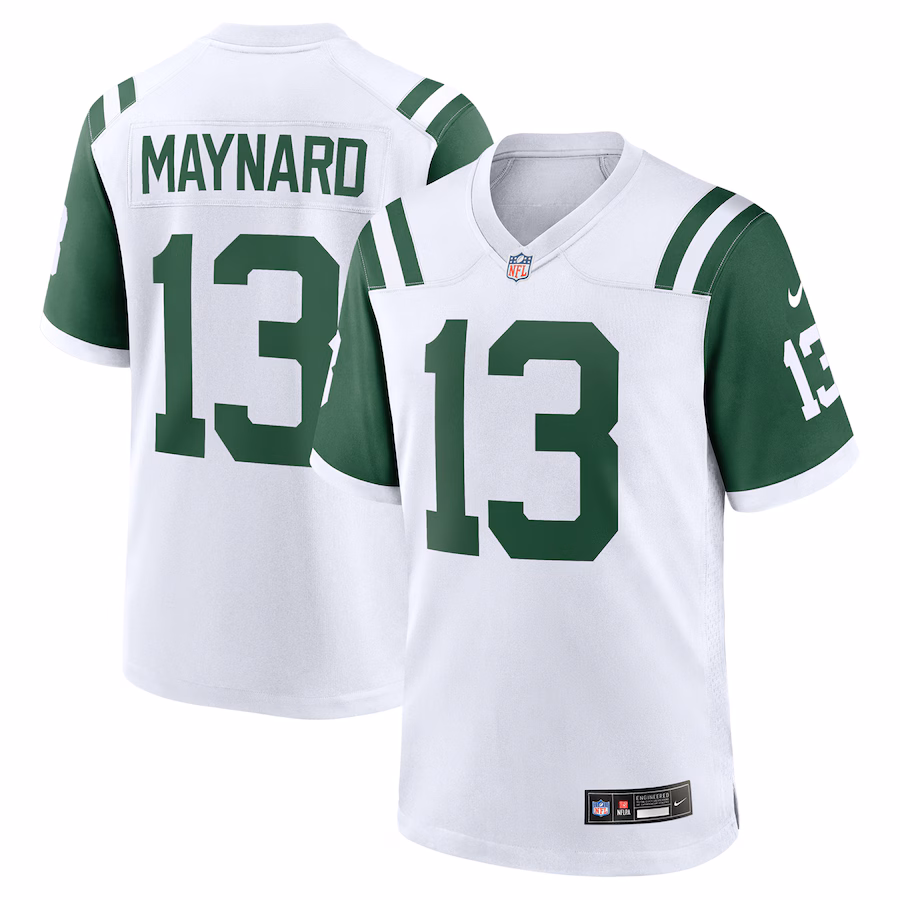 Men's New York Jets Don Maynard Nike White Classic Alternate Retired Player Game Jersey - Puhuasuan