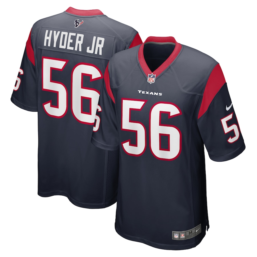 Men's Houston Texans Kerry Hyder Jr. Nike Navy Game Jersey - Puhuasuan