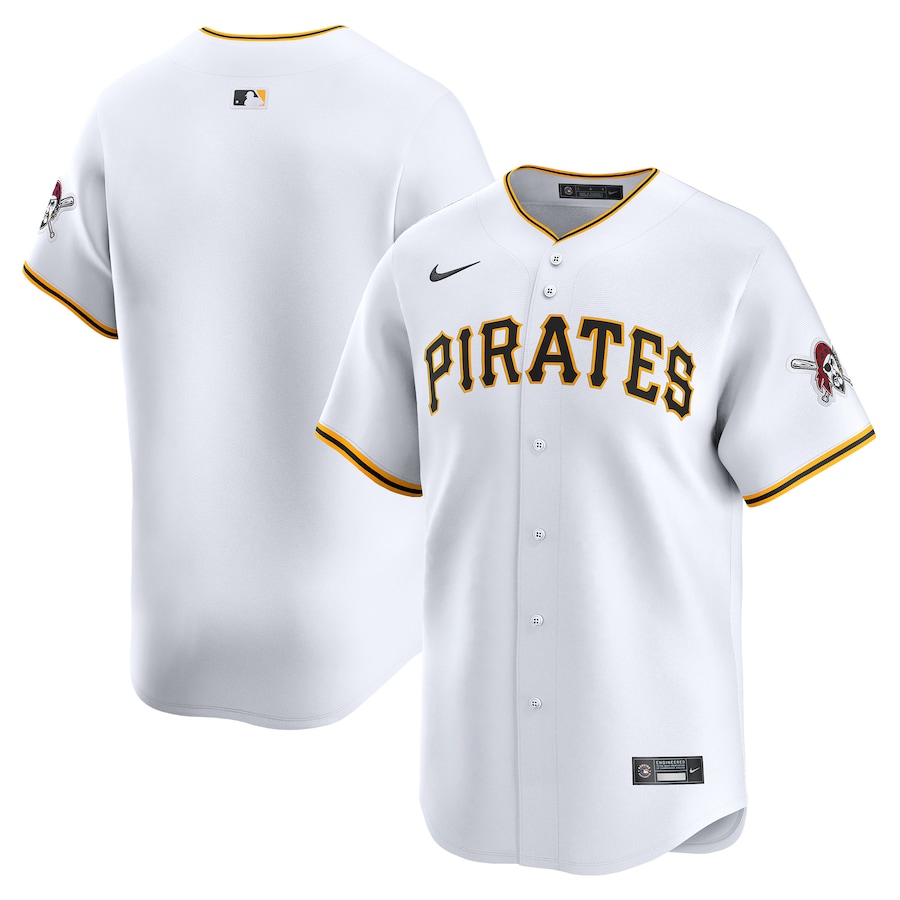 Men's Pittsburgh Pirates Nike White Home Limited Jersey - Puhuasuan