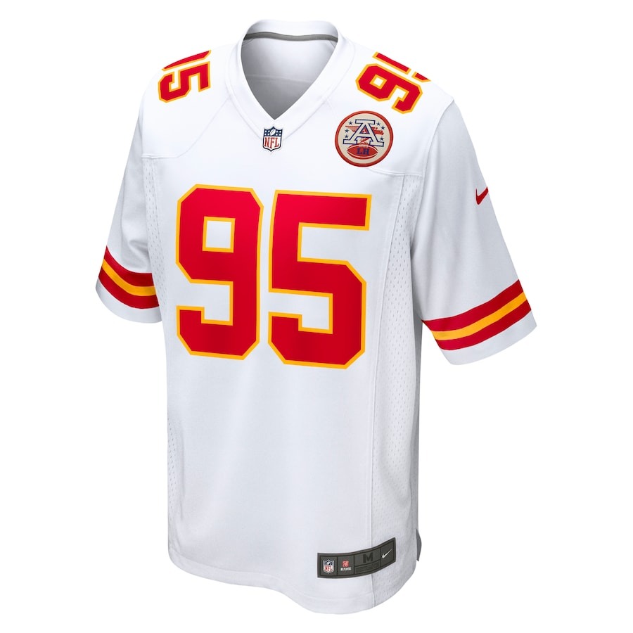 Men's Kansas City Chiefs Chris Jones Nike White  Game Jersey - Puhuasuan